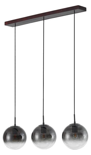 Függőlámpa Lucande, Veloura, dimmable, Szürke, Nappali, Üveg, Dizájn