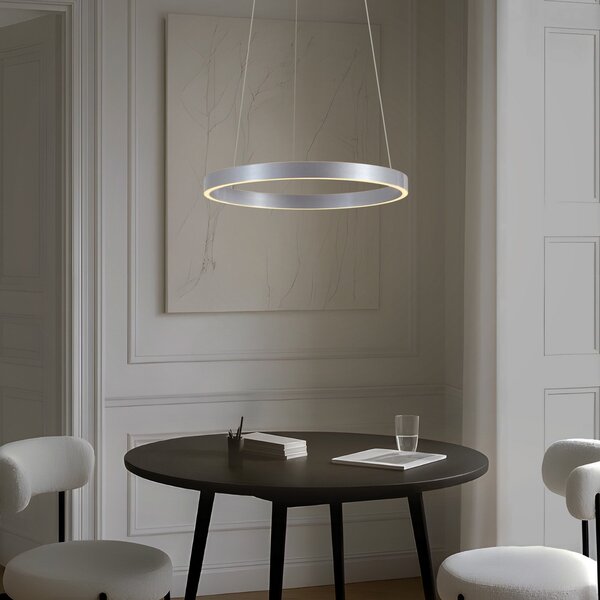 Függőlámpa Lucande, Yonam, dimmable, Fémes, Étkező, Fém, Modern