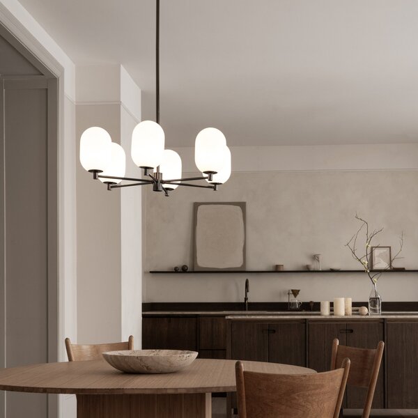 Csillárok Watt & Veke, Noor, dimmable, Fehér, Nappali, Üveg, Modern