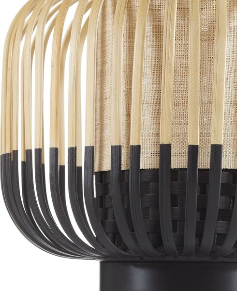 Asztali lámpa Forestier, Bamboo Light S, Fekete, Nappali, Bambusz, Dizájn
