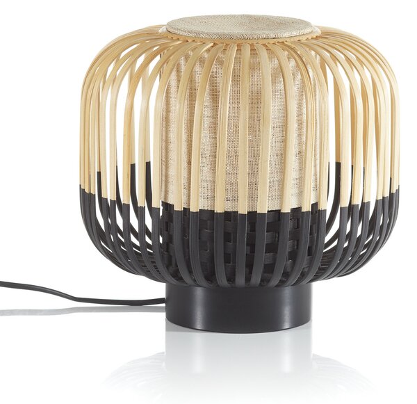Asztali lámpa Forestier, Bamboo Light S, Fekete, Nappali, Bambusz, Dizájn