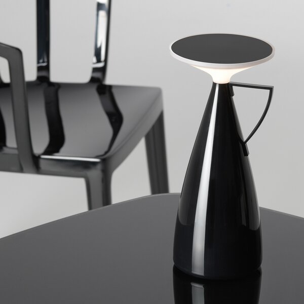 Asztali lámpa Kartell, Camomille, dimmable, Fekete, Nappali, Műanyag, Dizájn