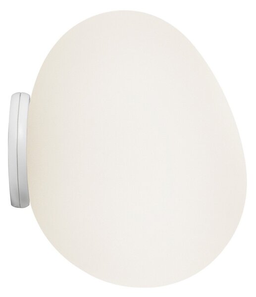 Fali Lámpa Foscarini, Gregg piccola, dimmable, Fehér, Folyosó, Üveg, Dizájn