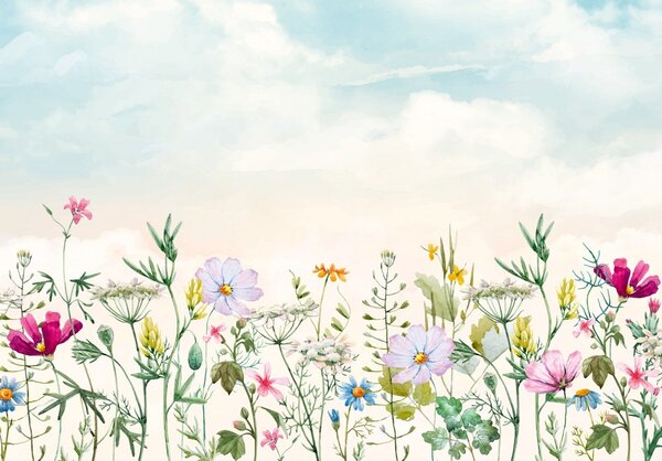 Virágok a Réten poszter, fotótapéta (368 x 254 cm)