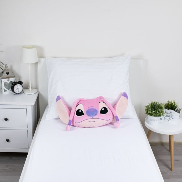 Fleece gyerek párna 41x32 cm Lilo and Stitch "Angel Pink" – Jerry Fabrics