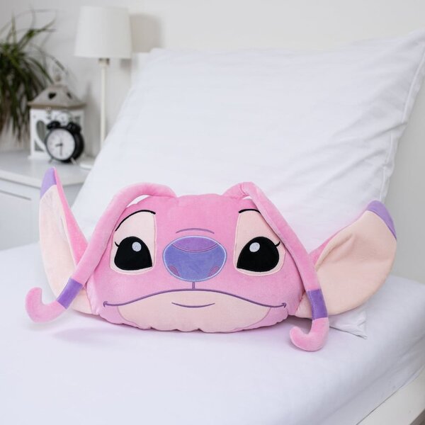 Fleece gyerek párna 41x32 cm Lilo and Stitch "Angel Pink" – Jerry Fabrics