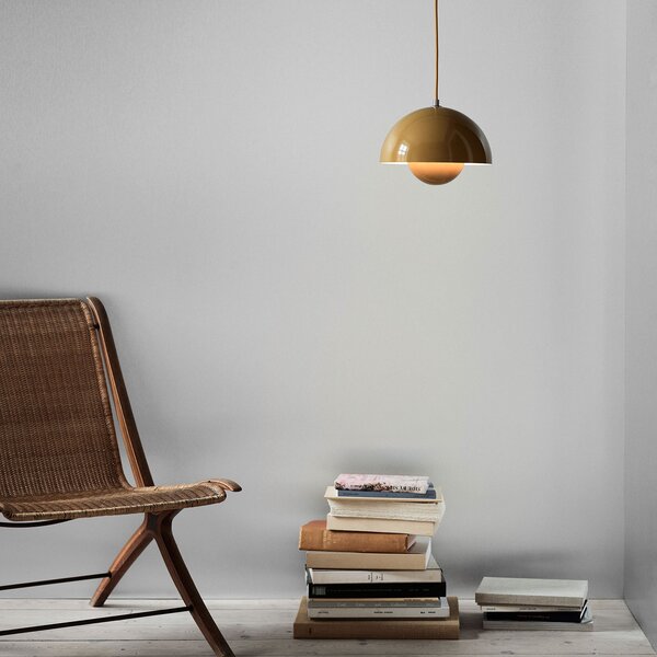 Függőlámpa &Tradition, Flowerpot VP1, dimmable, Sárga, Nappali, Fém, Dizájn