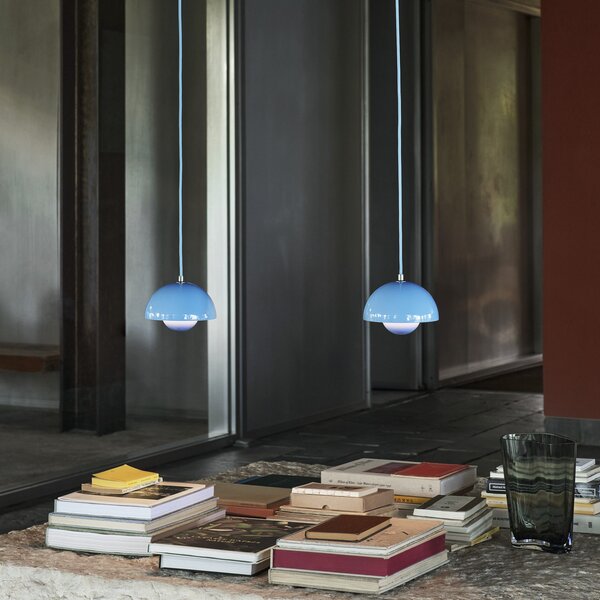 Függőlámpa &Tradition, Flowerpot VP10, dimmable, Kék, Nappali, Fém, Dizájn