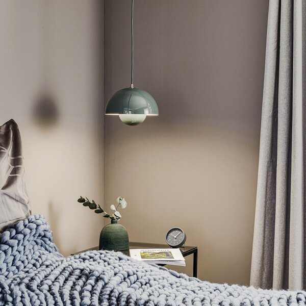 Függőlámpa &Tradition, Flowerpot VP1, dimmable, Szürke, Nappali, Fém, Dizájn
