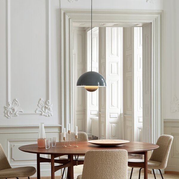 Függőlámpa &Tradition, Flowerpot VP7, dimmable, Szürke, Nappali, Fém, Dizájn