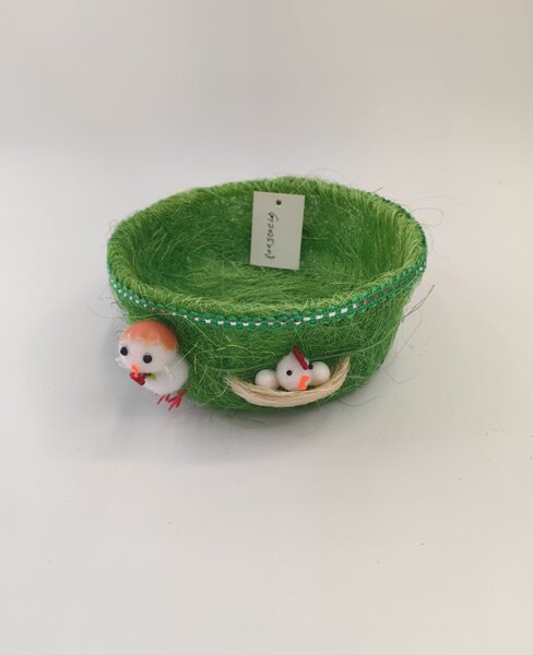 HÚSVÉTI KOSÁR ZÖLD 17X7CM