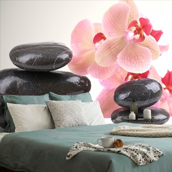 Fotótapéta SPA kövek és orchidea
