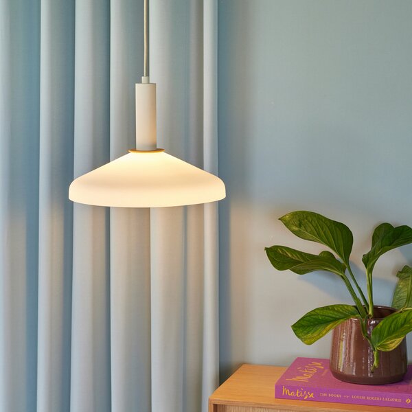 Függőlámpa Hübsch, Apollo, dimmable, Fehér, Étkező, Üveg, Skandináv