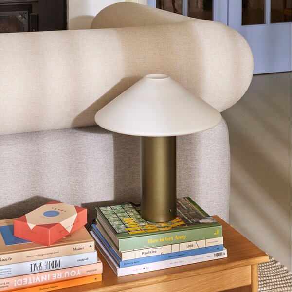 Asztali lámpa Hübsch, Orbit, dimmable, Zöld, Nappali, Fém, Dizájn
