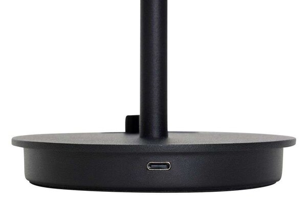 Asztali lámpa Hübsch, dimmable, Fekete, Nappali, Fém