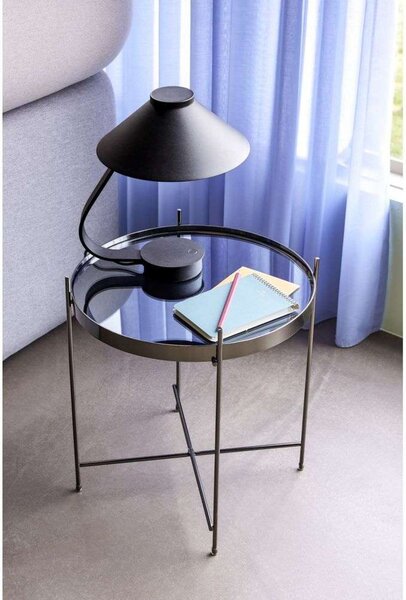 Asztali lámpa Hübsch, dimmable, Fekete, Nappali, Fém