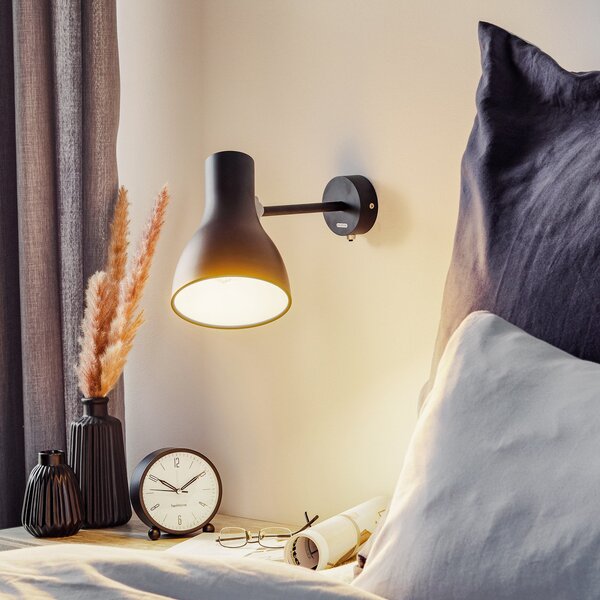 Fali Lámpa Anglepoise, Type 75, Fekete, Nappali, Fém, Dizájn