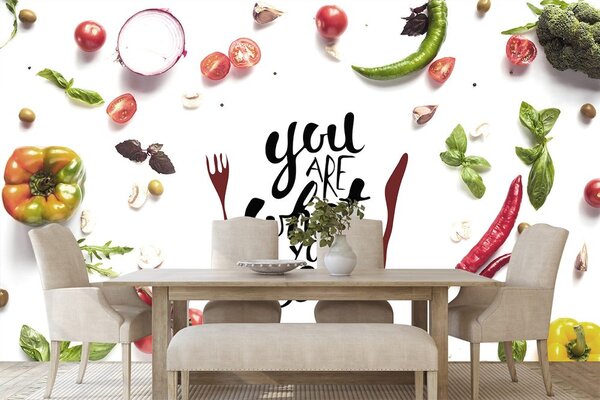 Tapéta felirattal - You are what you eat