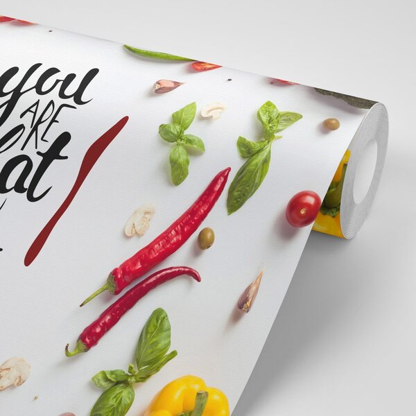 Tapéta felirattal - You are what you eat