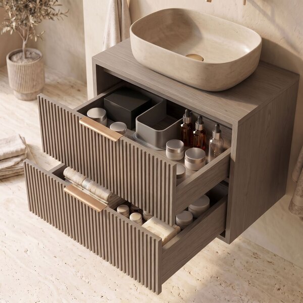 Mosdószekrény Rea Mono 60cm Grey Oak