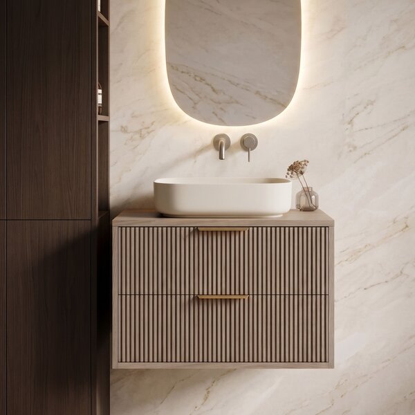 Mosdószekrény Rea Mono 60cm Grey Oak