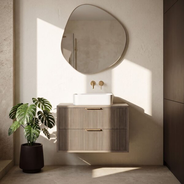Mosdószekrény Rea Mono 80cm Grey Oak