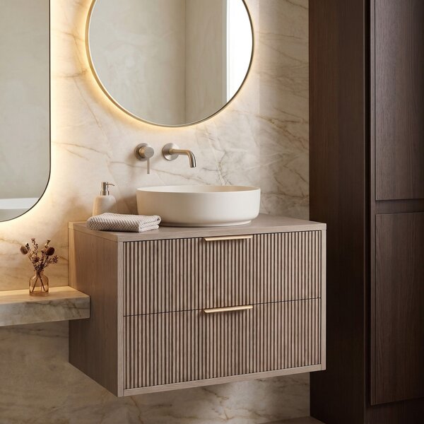 Mosdószekrény Rea Mono 80cm Grey Oak