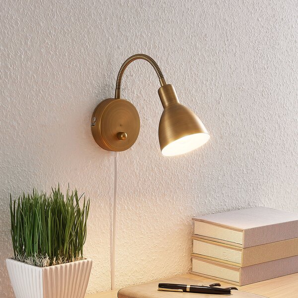 Fali Lámpa Lindby, Amrei, dimmable, Bronz / Öreg Sárgaréz, Nappali, Fém, Antik