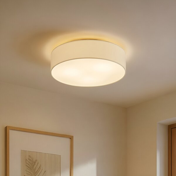 Mennyezeti Lámpa Lindby, Sebatin, dimmable, Bézs, Hálószoba, Szövet / Textília, Modern