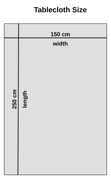 Pamut asztalterítő 150 × 250 cm