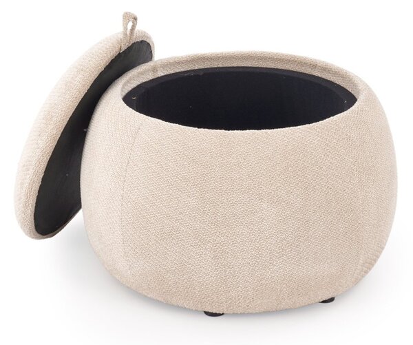 Lumi puff bézs tárolórésszel