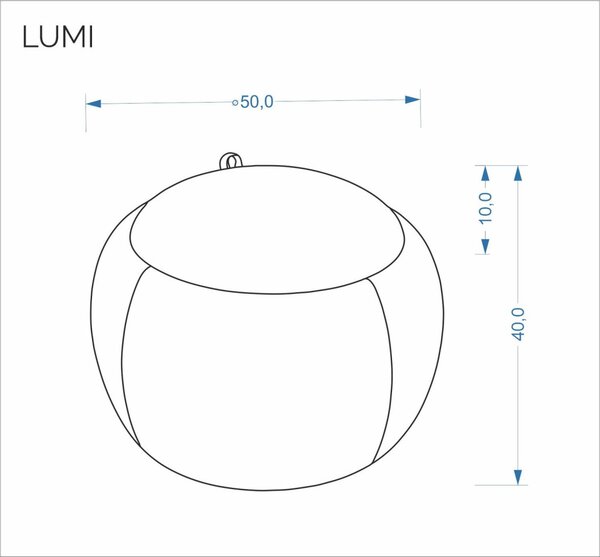 Lumi puff bézs tárolórésszel