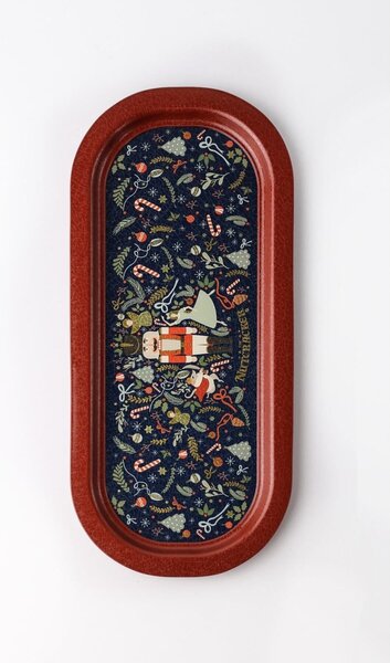 Fém tálca 16 × 35 cm