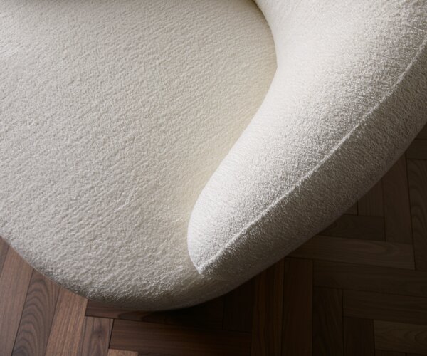 DELIFE Lounge fotel Nova 88x88 cm bouclé puha bézs