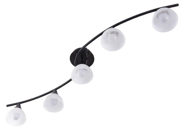 Mennyezeti Lámpa Lindby, Della, dimmable, Fekete, Nappali, Üveg, Vidéki otthon / Rusztikus