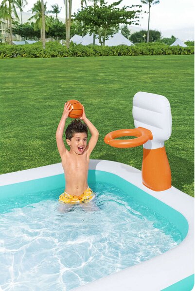 Dunk'n splash felfújható medence 251 x 168 x 102 cm bestway 54445