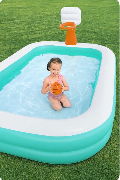 Dunk'n splash felfújható medence 251 x 168 x 102 cm bestway 54445