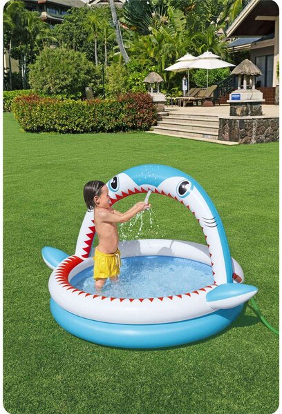 Felfújható medence szórófejjel 163 x 127 x 92 cm bestway 53157