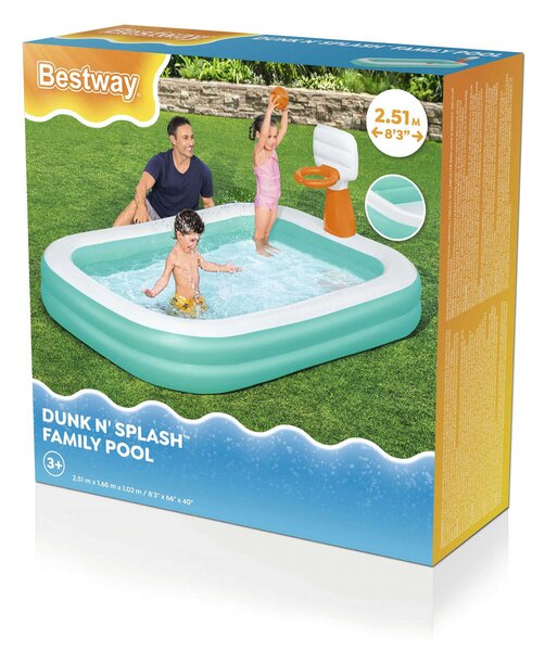Dunk'n splash felfújható medence 251 x 168 x 102 cm bestway 54445