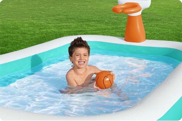Dunk'n splash felfújható medence 251 x 168 x 102 cm bestway 54445