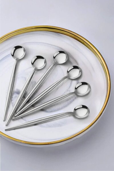 6 részes rozsdamentes acél kanál szett
