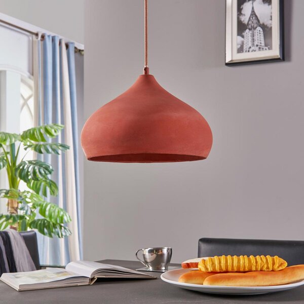 Függőlámpa Lindby, Fiona, dimmable, Narancs, Nappali, Beton, Földközi-tengeri