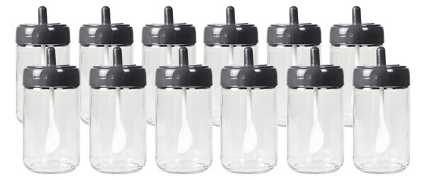 12 részes üveg fűszertartó készlet 300 ml
