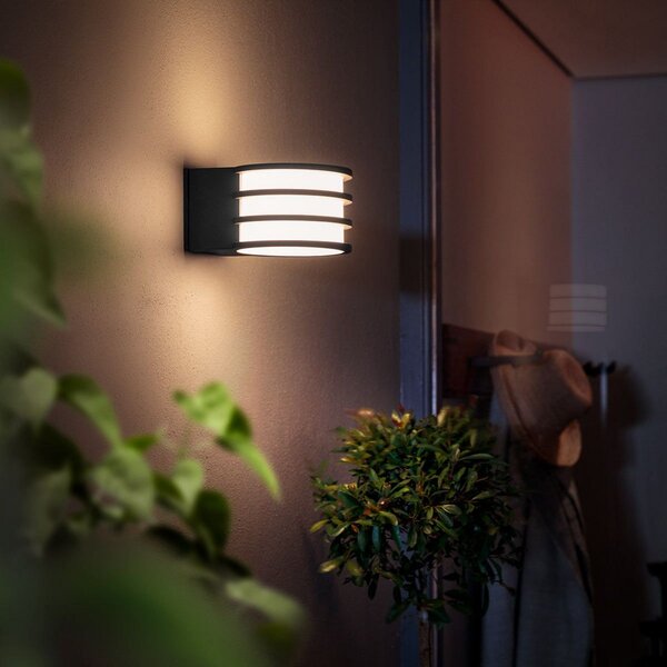 Kültéri Lámpa Philips Hue, Philips Hue Lucca, dimmable, Fekete, Fém, Modern