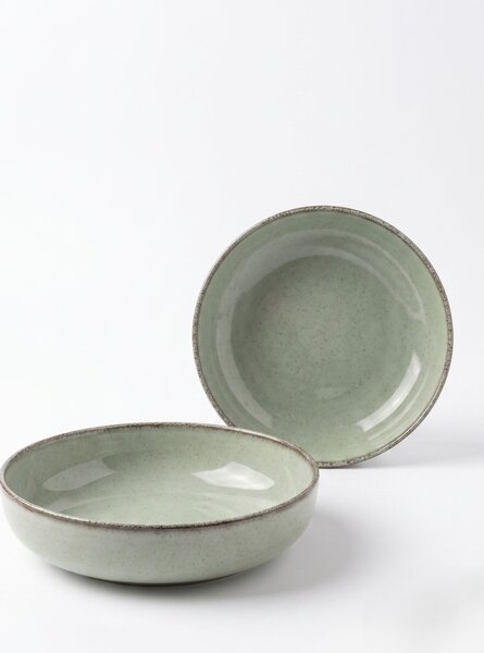 2 részes porcelán tál szett zöld