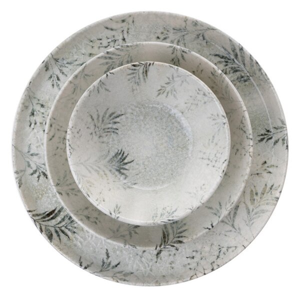 18 részes porcelán étkészlet fehér-antracit