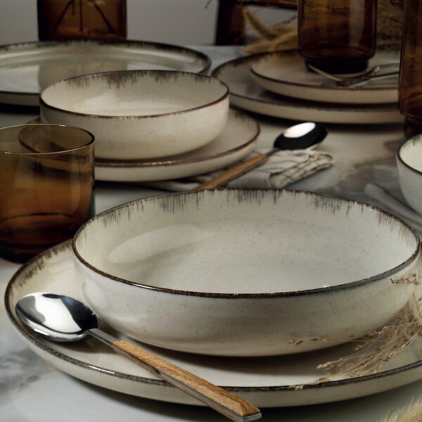 18 részes porcelán étkészlet fahéj