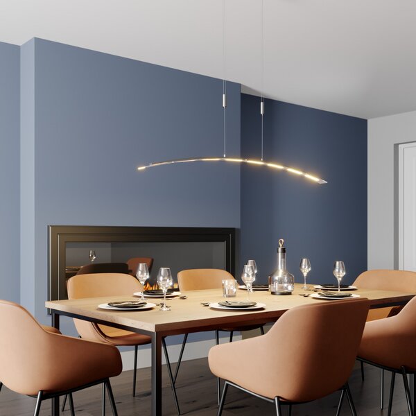 Függőlámpa Lindby, Manon, dimmable, Szürke, Nappali, Üveg, Modern