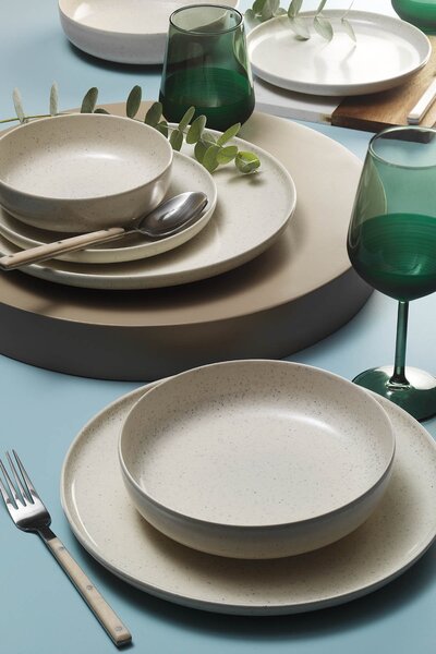 16 részes porcelán étkészlet krém