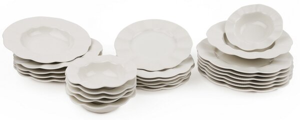 24 részes porcelán étkészlet krém